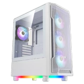 GAMDIAS  ATHENA M6 Lite WH, 850W, Tempered Glass, Mesh, ARGB, 80+ Bronze, ATX, White Edition, GAMING KASA - 4