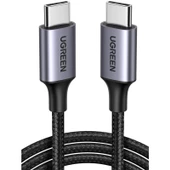 UGREEN USB-C 60W 3A QC PD ÖRGÜLÜ HIZLI SARJ KABLOSU 1 MT SIYAH 50150 - 1