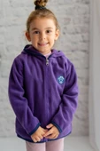 Mor Fermuarlı Polar Sweatshirt / Hırka (3-14 Yaş) - 1