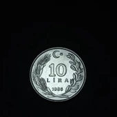 Escoines Koleksiyon 399636751c8c4bf5f3 1986 Alüminyum 10Lira ÇİL+ eski madeni para thumbnail 4
