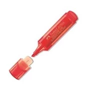 Faber-Castell Şeffaf Gövde Fosforlu Kalem Kırmızı - 1