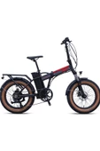 LOOP DISCOVERY - 20  - Katlanır ( FAT Bike) - 7 Vites - H.Disc - Elektrikli - Mat Siyah-Kırmızı/Füme - 1