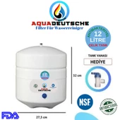 AQUA DEUTSCHE 12 LİTRE (3.2 GALON) SU ARITMA CİHAZI ANTİBAKTERİYEL ÇELİK BASINÇ DENGE TANKI - 1