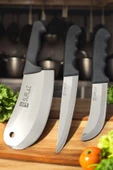 SürLaz 3 Parça Mutfak Bıçak Seti Soğan Salata Zırh - 1