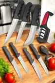 SürLaz 9 Parça Çeyizlik Bıçak Seti Mutfak Bıçak Seti Bileyleme Soyma - 1