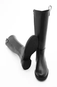 Potinonline 0765 Kadın Yandan Fermıarlı Siyah Binici Çizme - 2