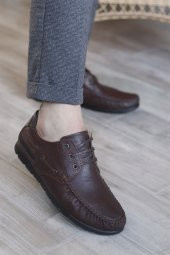 PUNTO ERKEK KAHVERENGİ ORTOPEDİK JEL DESTEKLİ BABA AYAKKABISI thumbnail 1