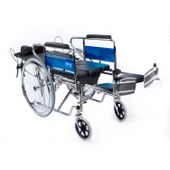 Medikaltec  KY608GC Sırtı Yatar Ayak Kalkar Tuvalet Özellikli Tekerlekli Sandalye thumbnail 3