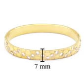 BZ Altın Kaplama Zirkon Taşlı Kadın Spor Kelepçe BLZ-528 - 3