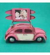 Fotoğraf Çerçevesi Ve Kumbara Nostalji Pembe VosVos Araba thumbnail 5