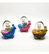 Mini Bebek Arabalı Tavşan Kar Küresi - 5