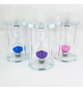 Renkli Kumlu Küçük Boy Cam Kum Saati - 2