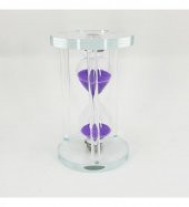 Renkli Kumlu Küçük Boy Cam Kum Saati - 4