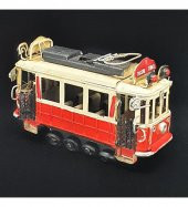 Nostaljik Dekoratif Metal Taksim Tramvay Küçük - 1