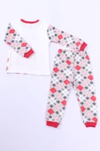 ÇOCUK YILBAŞI PİJAMA TAKIMI NOEL BABA BASKILI RİBANALI D8 thumbnail 8