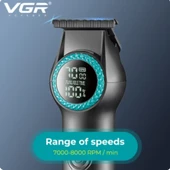 VGR V-990 Profesyonel Saç Kesme Makinesi – Güçlü Motor, Uzun Pil Ömrü ve Hassas Kesim - 4