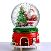 Yılbaşı Yeniyıl Hediyelik Büyük Boy Püskürtmeli Kar Küresi NOEL BABA Yılbaşı Hediyesi Üflemeli Kar Küresi thumbnail 1