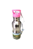 Paslanmaz Çelik Matara Pipetli 500 ml (SARI KAPAK) - 5