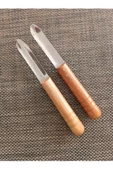 Ahşap Saplı Patlıcan, Kabak, Patates, Biber Oyma Bıçağı - Oyacak x 12 Adet - 2