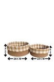 2 Li Astarlı Sepet Organizer KahveRengi - 6