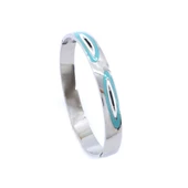 BZ 316L Çelik Nazar Boncuğu Kadın Spor Kelepçe BLZ-517 - 1