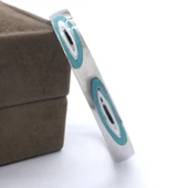 BZ 316L Çelik Nazar Boncuğu Kadın Spor Kelepçe BLZ-517 - 4