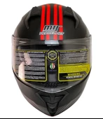 MTS 966 WX20 RED ÇENE AÇILIR MAT SİYAH-KIRMIZI KASK - 3