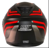 MTS 966 WX20 RED ÇENE AÇILIR MAT SİYAH-KIRMIZI KASK - 4