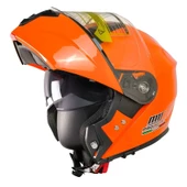 MTS 966 V2 ORANGE ÇENE AÇILIR TURUNCU KASK - 2