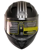 MTS 966 WX20 GREY ÇENE AÇILIR MAT SİYAH-GRİ KASK - 3