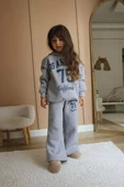 KIZ ÇOCUK LOS ANGELAS 3 İPLİK ŞARDONLU KALIN KIŞLIK TAKIM - 3