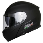 MTS 966 V2 ÇENE AÇILIR MAT SİYAH KASK - 1