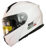 MTS 966 V2 ÇENE AÇILIR BEYAZ KASK - 1