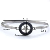 BZ 316l Çelik Yıldız Detaylı Spor Kelepçe BLZ-490 - 3