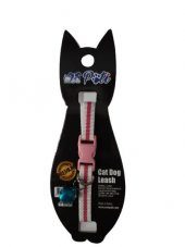 Pati Yavru Köpek ve Kedi Boyun Tasması (Ayarlanabilir) Beyaz-Pembe - 1