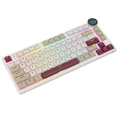 Royal Kludge N80 Low Profile Kablosuz US Gaming Klavye (Beyaz-Kırmızı) - 2