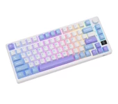 Royal Kludge M75 Beyaz/Mavi 75% Kablosuz US Gaming Mekanik Klavye (Beyaz-Mavi) - 2