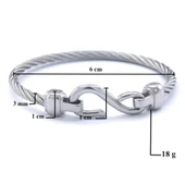 BZ 316l Çelik Halat Unisex Spor Kelepçe BLZ-475 - 3