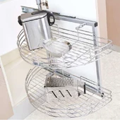 Çağdaş 1/2 Kör Köşe Raylı İkili Döner Sepet - 2