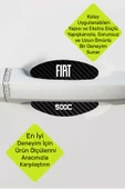Fiat  500C İçin Özel Tasarım Karbon Kaplama Kapı İçi Çizik Önleyici Şık Folyo Seti  500C Yazılı - 5