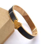 BZ 316l Çelik Rose Siyah Şeritli Spor Kelepçe BLZ-468 - 4