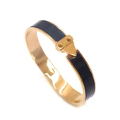 BZ 316l Çelik Rose Siyah Şeritli Spor Kelepçe BLZ-468 - 1