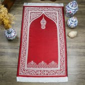 Hediyelik Rumi Desen Seccade - Kırmızı 70x128 cm - 364 gr - 1