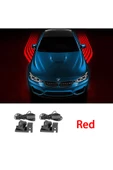 Pazariz Araba motosiklet melek kanatları LED projeksiyon lambası lazer karşılama ışığı Kırmızı - 2