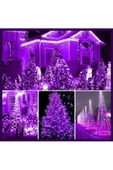 Pazariz 3 Adet Mor Peri Led 10 Metre Yılbaşı Süsü / Hediyelik thumbnail 1