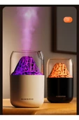 Pazariz Ultrasonik Hava nemlendirici 300ML Volkan tarzı Masaüstü Gece Lambası Uçucu Yağ Aroma Yayıcı - 2