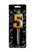Pazariz 5 Rakam Altın Mum 7 Cm - 1