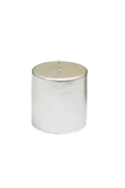 Pazariz Gümüş Silindir Dekoratif Mum - 1