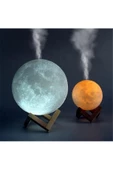 Pazariz 3d Ay Işığı Standlı Dekoratif Lamba 880ml Oda Hava Nemlendirici Buhar Makinesi Koku Giderici - 1