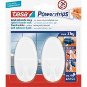 Tesa Askı İz Bırakmadan Sökülebilir Büyük Oval Beyaz Powerstrıps 58013 - 1